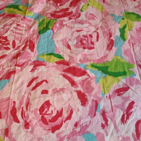 Lilly Pulitzer Garnet Hill TWIN DUVET First Impressions Hotty Roses *SEE - Picture 7 of 12